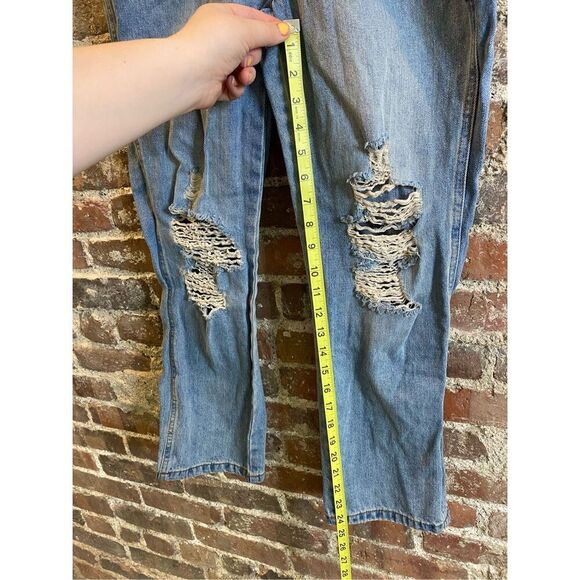 Wild Fable Blue Denim Distressed Jumpsuit - Picture 9 of 10